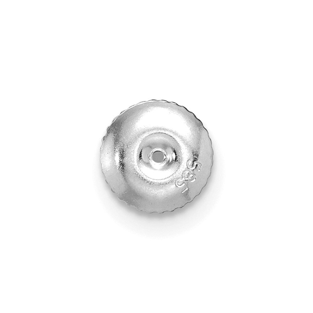 14k White Gold 3/4 ctw Certified Lab Grown Diamond VS+ F+ Round 4 Prong Heavy Wt. Screwback Stud Earrings