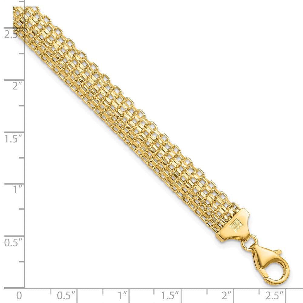 14K Polished Bracelet 7.5  inches