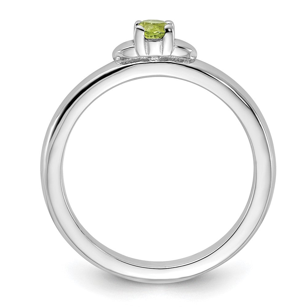Sterling Silver Stackable Expressions Peridot Ring