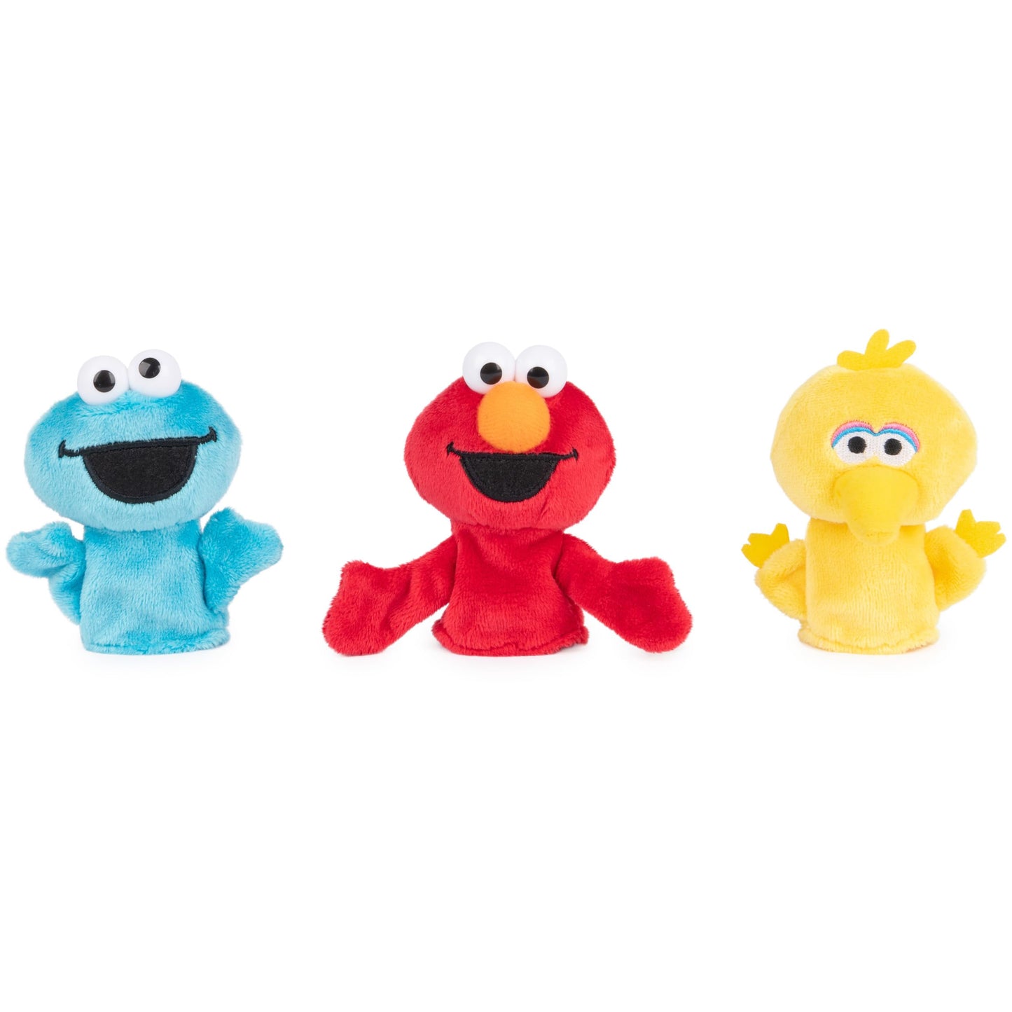 Gund Sesame Street Finger Puppets Set of 3 Elmo, Big Bird and Cookie Monster