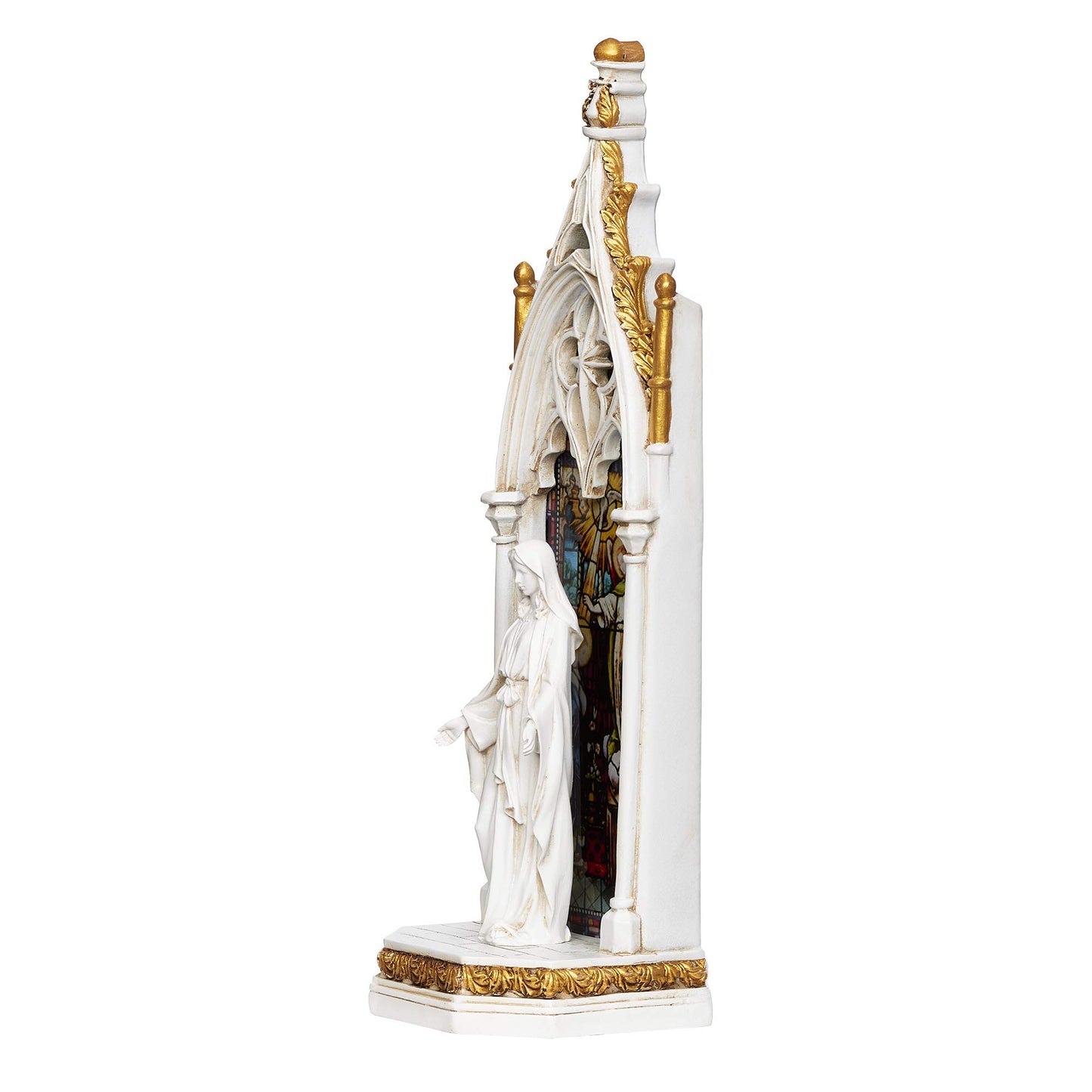 Joseph's Studio by Roman - Our Lady of Grace Arch Window LED Figure, Renaissance Collection, 11.75" H, Resin and Stone, Religious Gift, Decoration, Battery Operated
