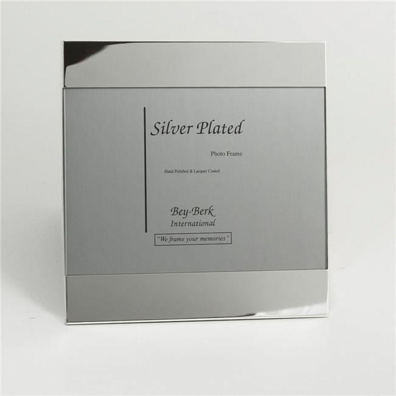 Bey-Berk International SF184-09 4 x 6 in. Silver Plated Picture Frame with Easel Back, 6.25 x 6 x 0.25 in.