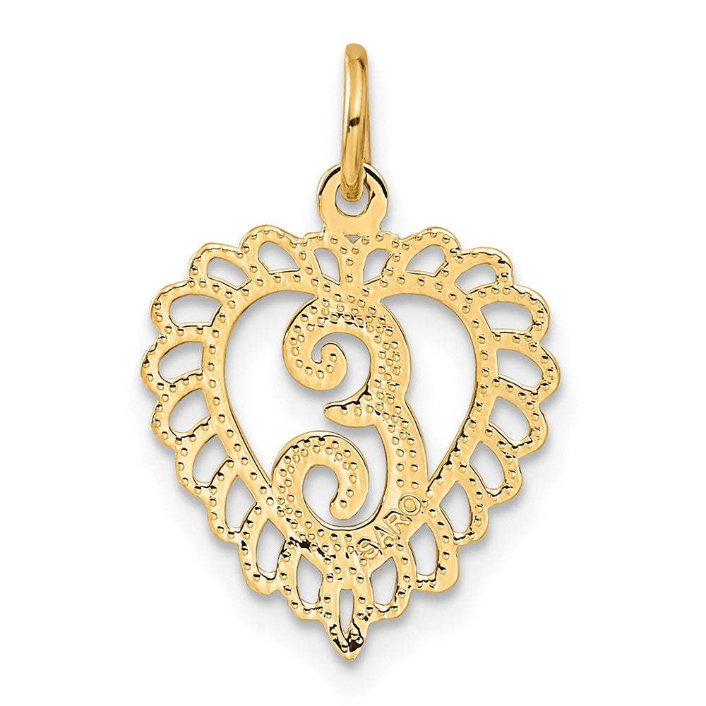 10k Gold Initial E Charm