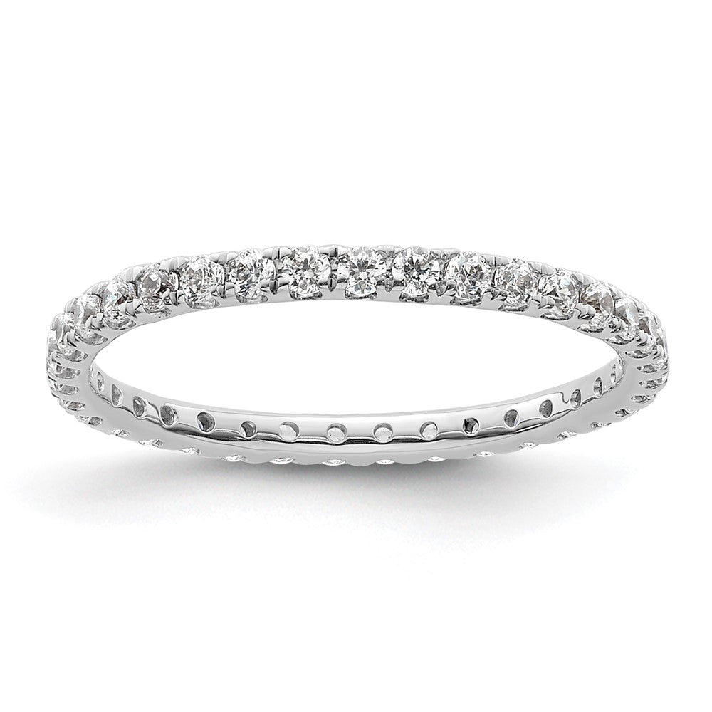 True Origin 14K White Gold 1/2 carat Lab Grown Diamond VS  D E F  Size 6 Eternity Band