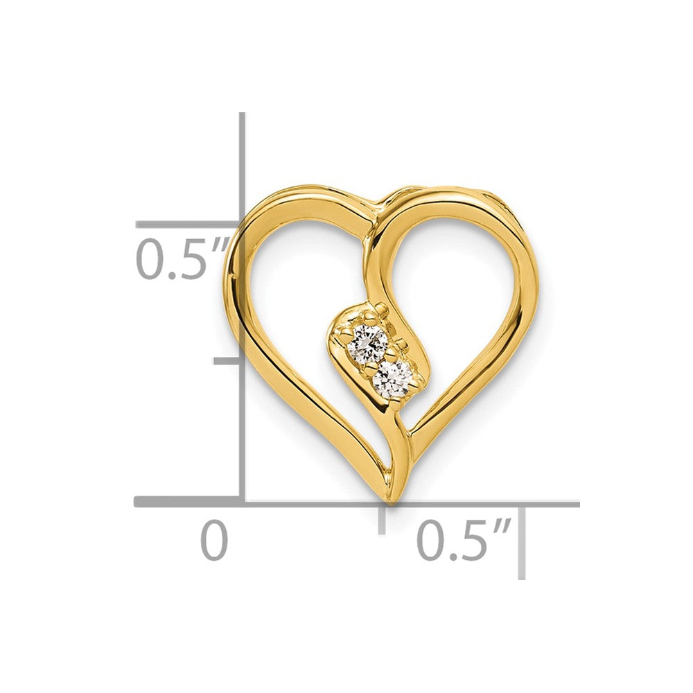 10ky Diamond Heart Pendant