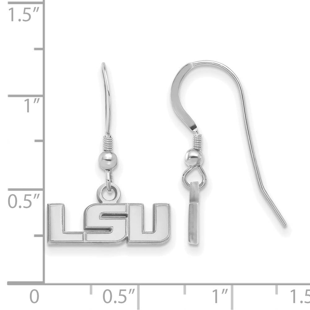 Women's LSU Tigers Sterling Silver XS Dangle Earrings