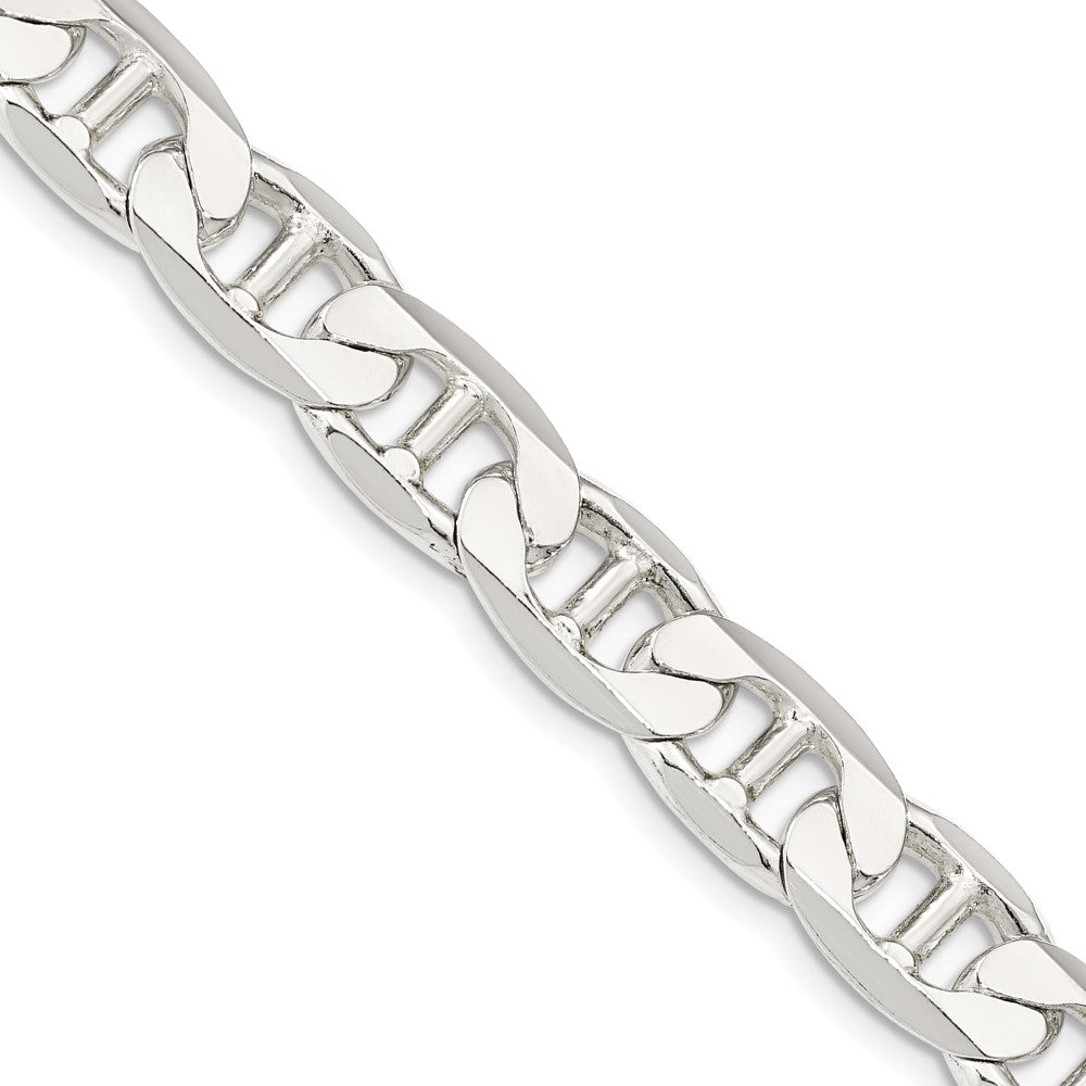 Sterling Silver 9.5mm Flat Anchor Chain 20 Inches