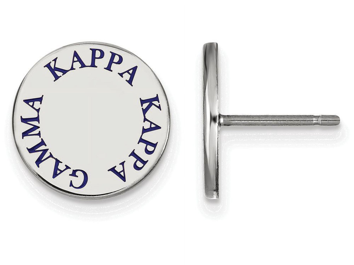 Sterling Silver Official Licensed Greek Sororities Kappa Kappa Gamma (???) Enameled Post Earrings