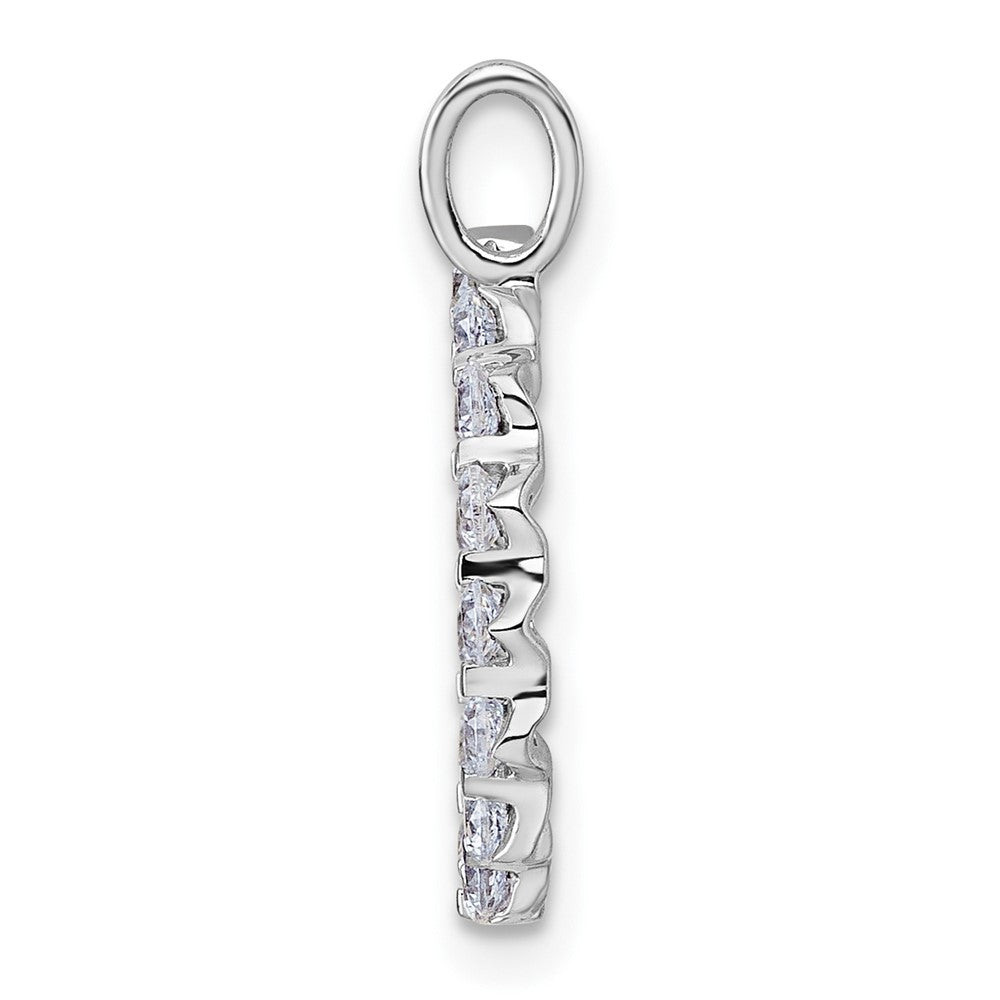 True Origin 14k White Gold 1/2 carat Lab Grown Diamond VS DEF Alphabet D Pendant