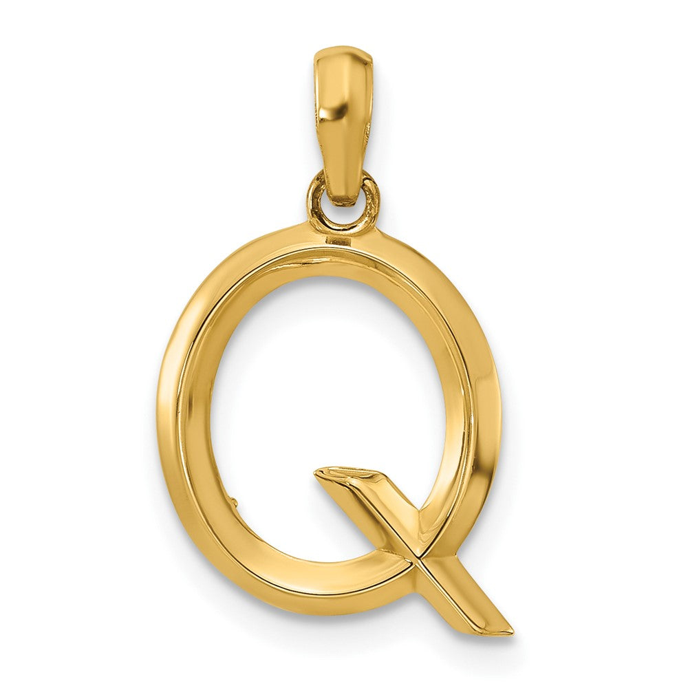 14k Yellow Gold Fancy Letter Q