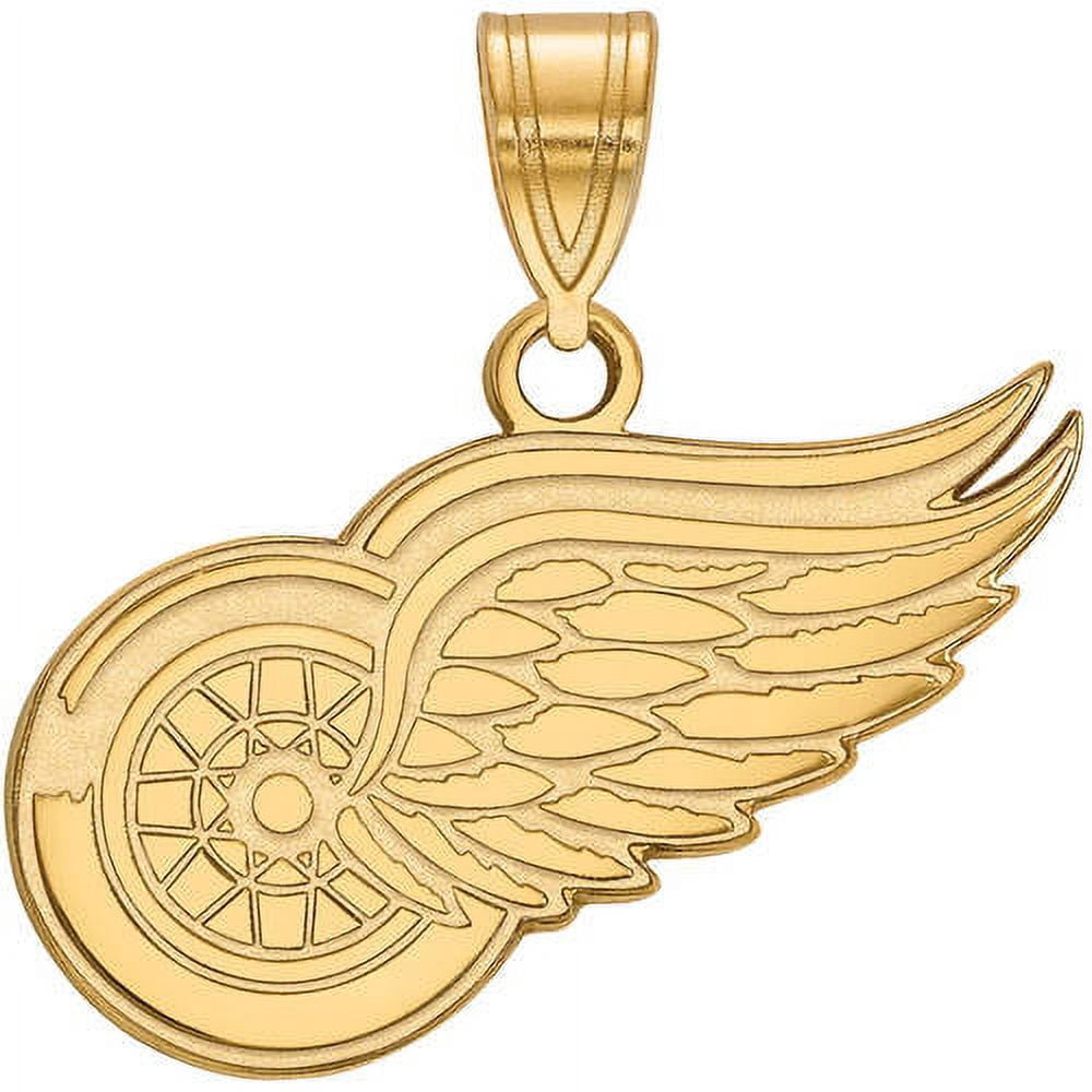 LogoArt 10K Yellow Gold NHL LogoArt Detroit Red Wings Medium Pendant