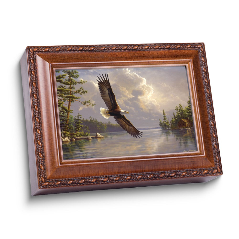 American Eagle Resin Music Box (Plays Wind Beneath My Wings) QGM14519