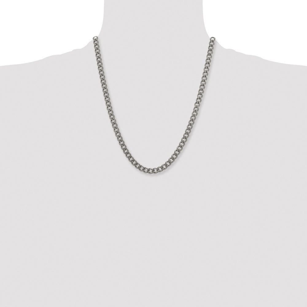 Titanium Polished 7.5mm 22in Curb Chain
