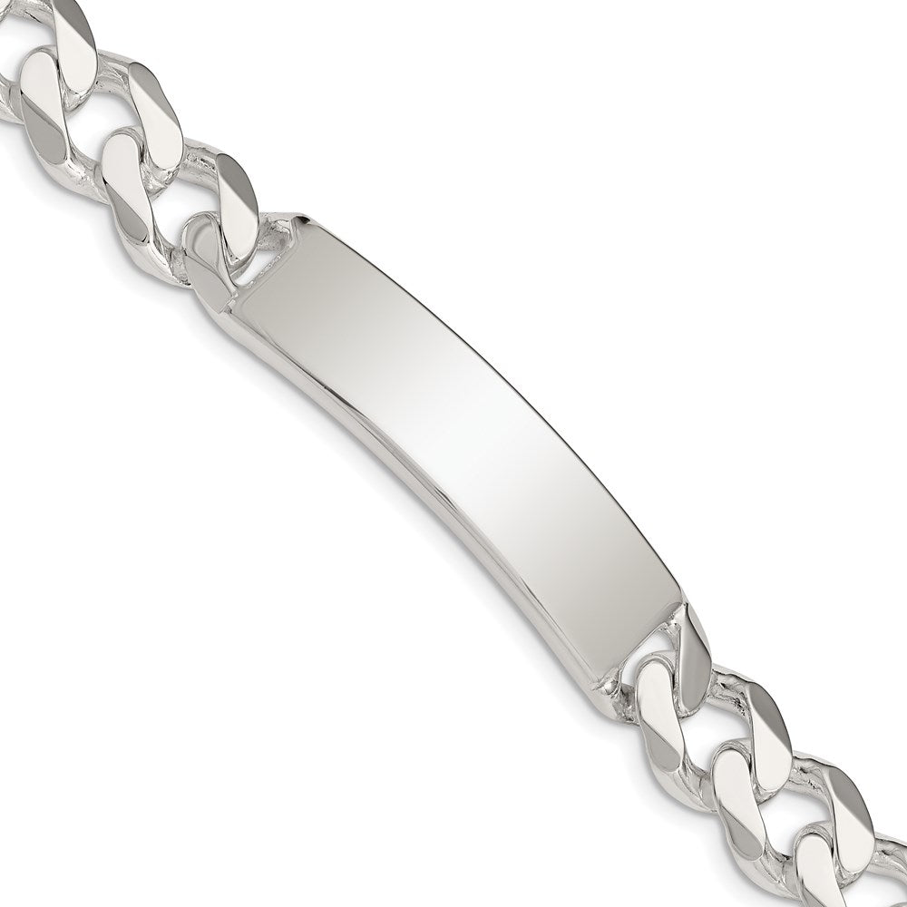 Sterling Silver Curb Link ID Bracelet 8 inches