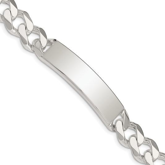 Sterling Silver Curb Link ID Bracelet 8 inches