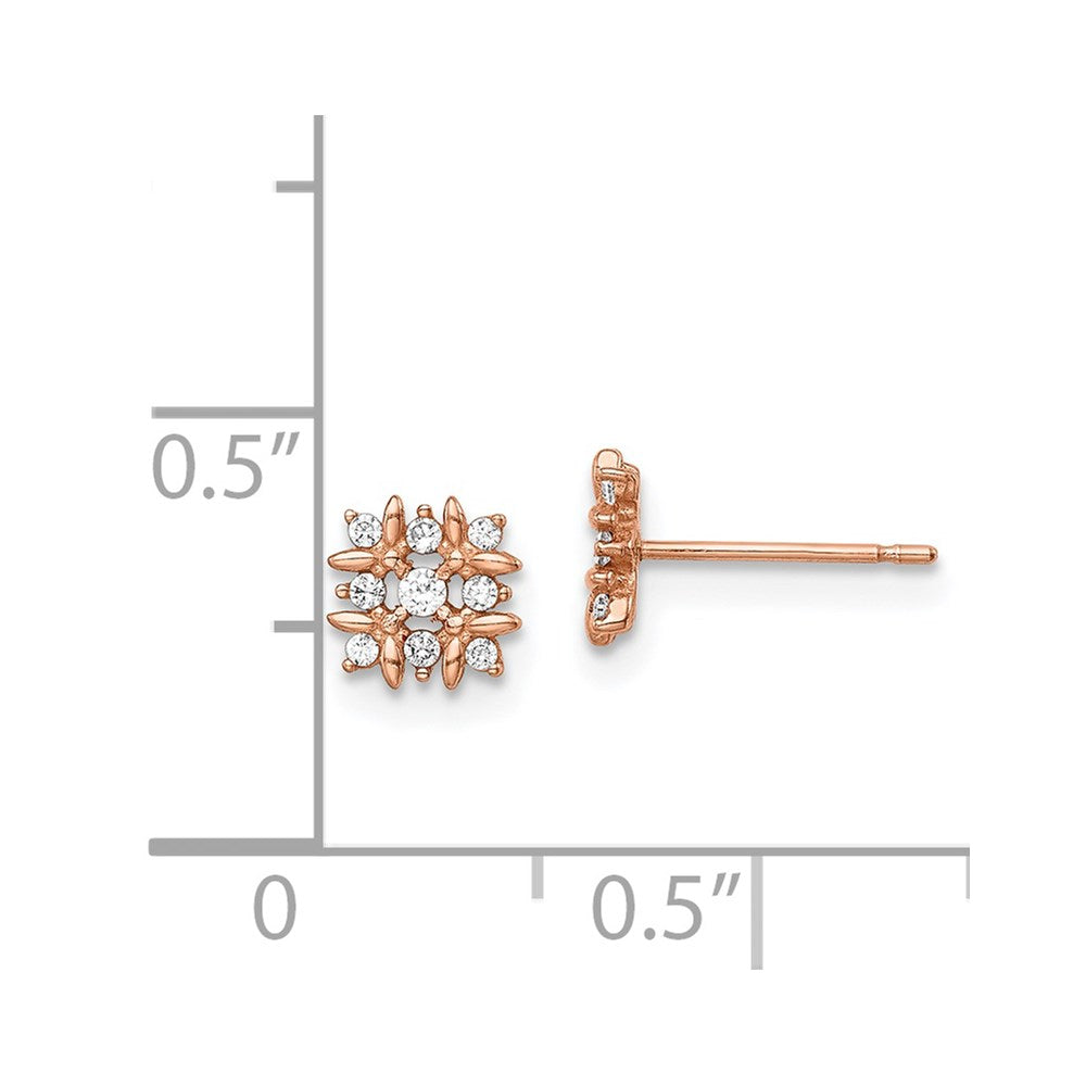 14k Madi K Rose Gold Fancy CZ Earrings