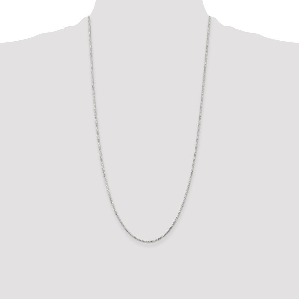 Sterling Silver 1.25mm Round Spiga Chain 28 Inches
