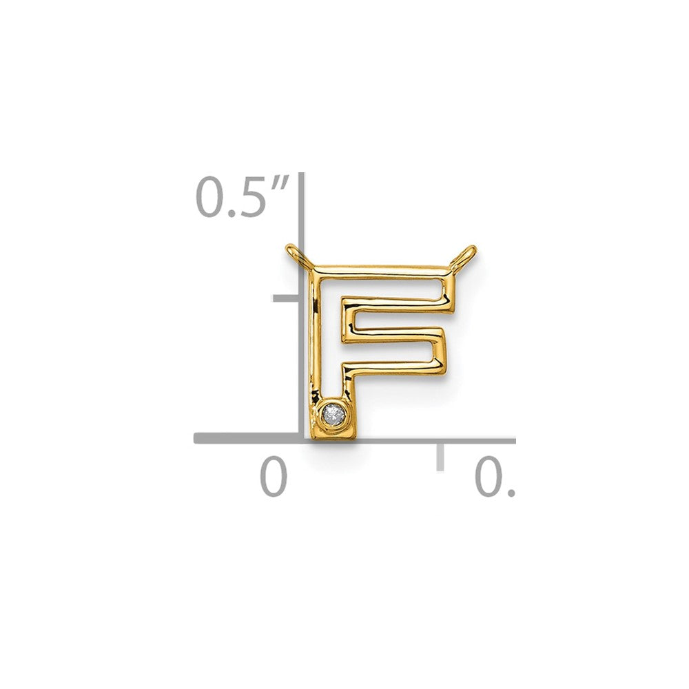 Stella & Dot 10ky Diamond Initial F Charm Element
