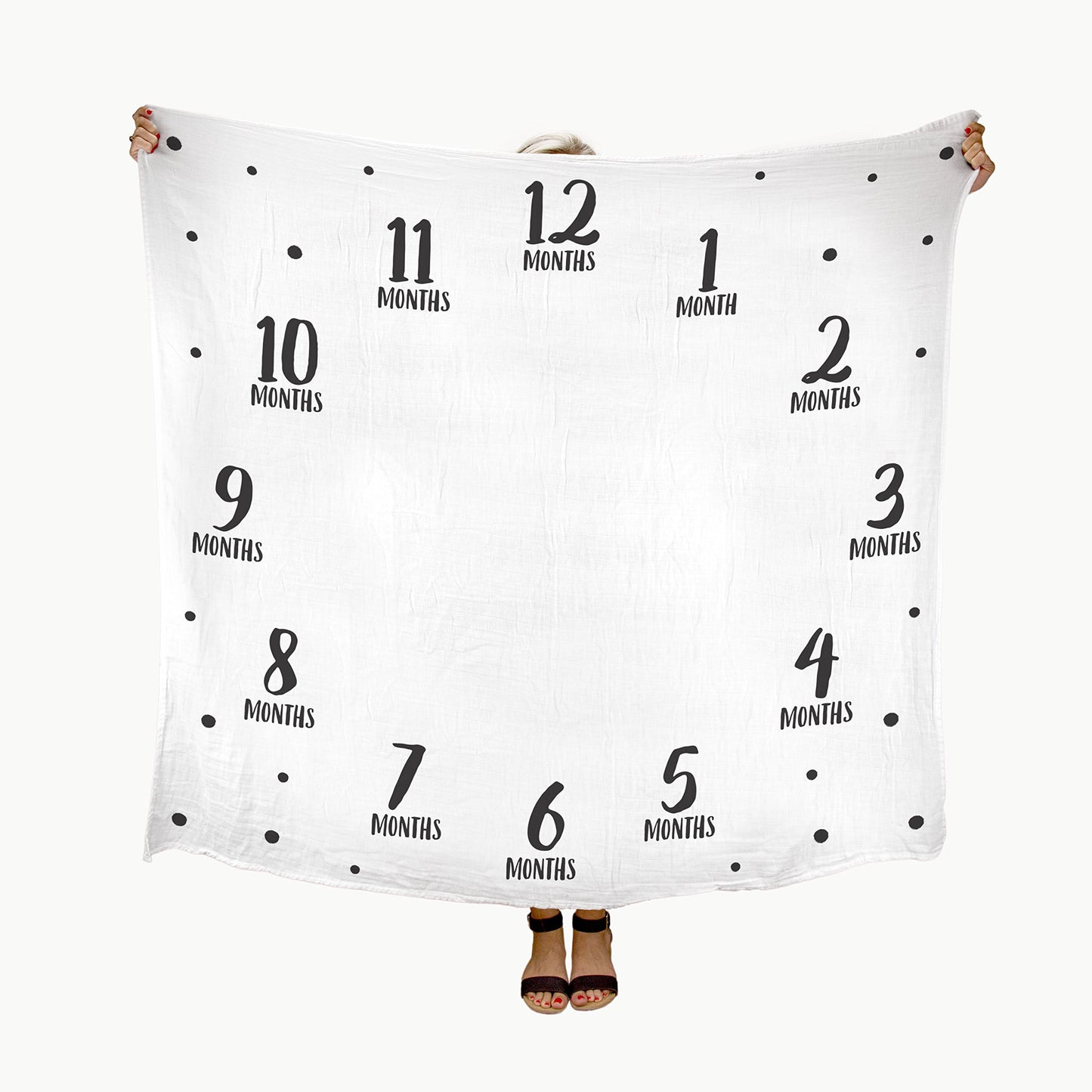 Watch Me Grow Cotton Muslin Photo Blanket QGM22418