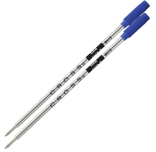 Cross Universal Ballpoint Pen Refill, Fine Point, Blue, 2-Pack (8512-2)
