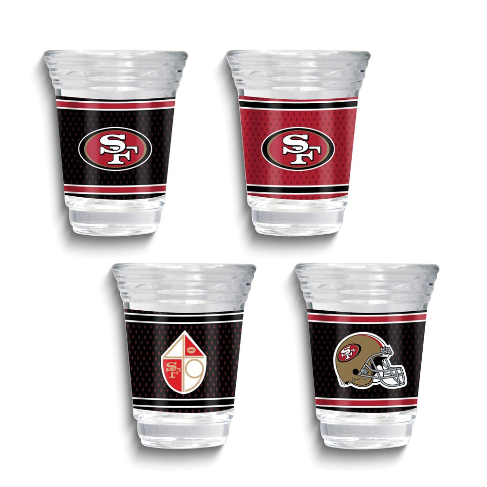NFL San Francisco 49ers 4-piece 2 oz. Shot Glass Set