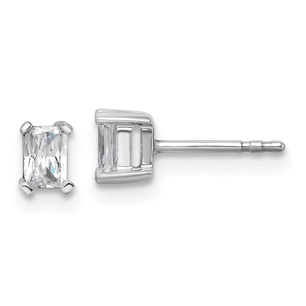 14kw 4.2x3.4mm Radiant Earring Mounting