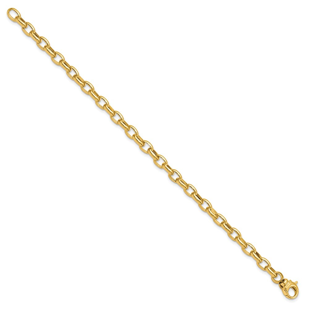 14K Polished Fancy Link Bracelet 7.5  inches