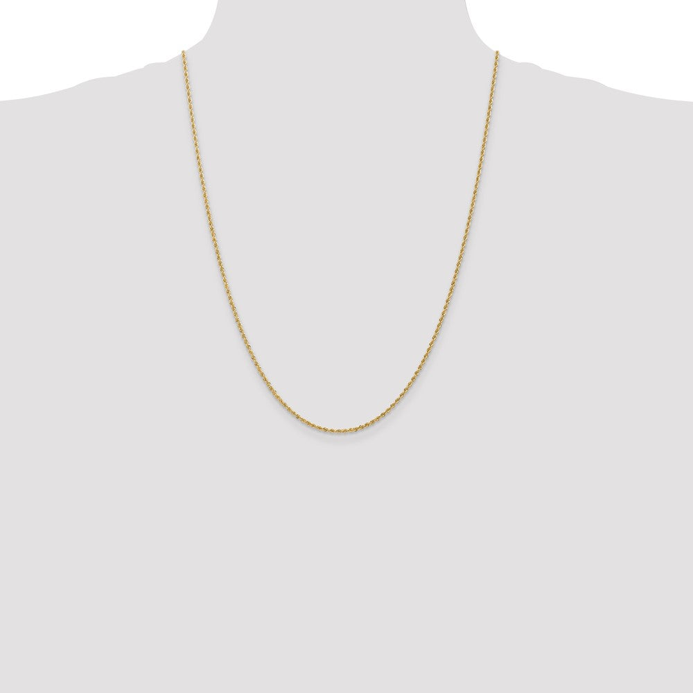 10k 1.6mm Solid Regular Rope Chain