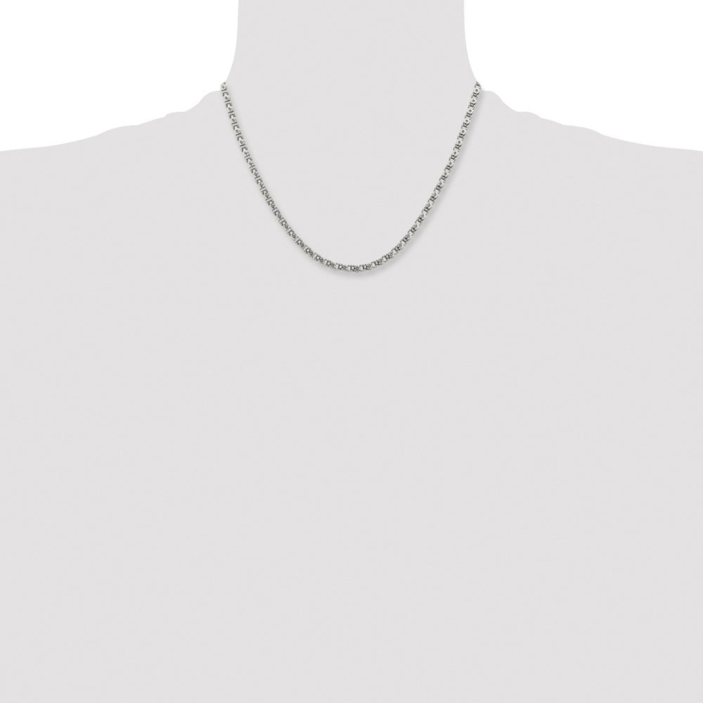 Stainless Steel Polished Fancy Circle Link 18in Chain