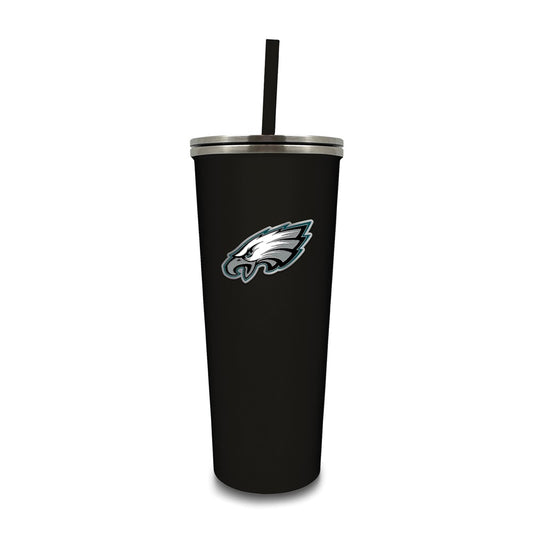 NFL Philadelphia Eagles Stainless Steel 24 ounce Skinny Tumbler with Emblem and Straw