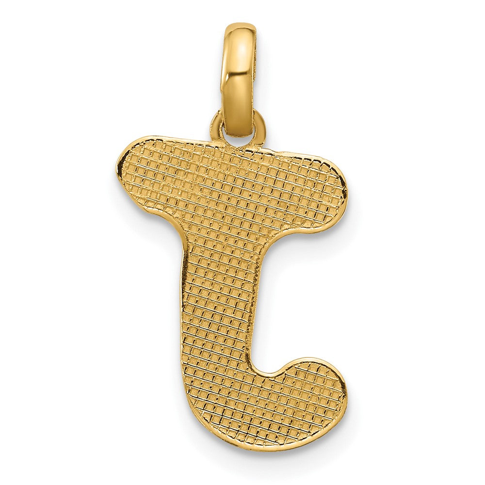 14k Yellow Gold Fancy Letter J