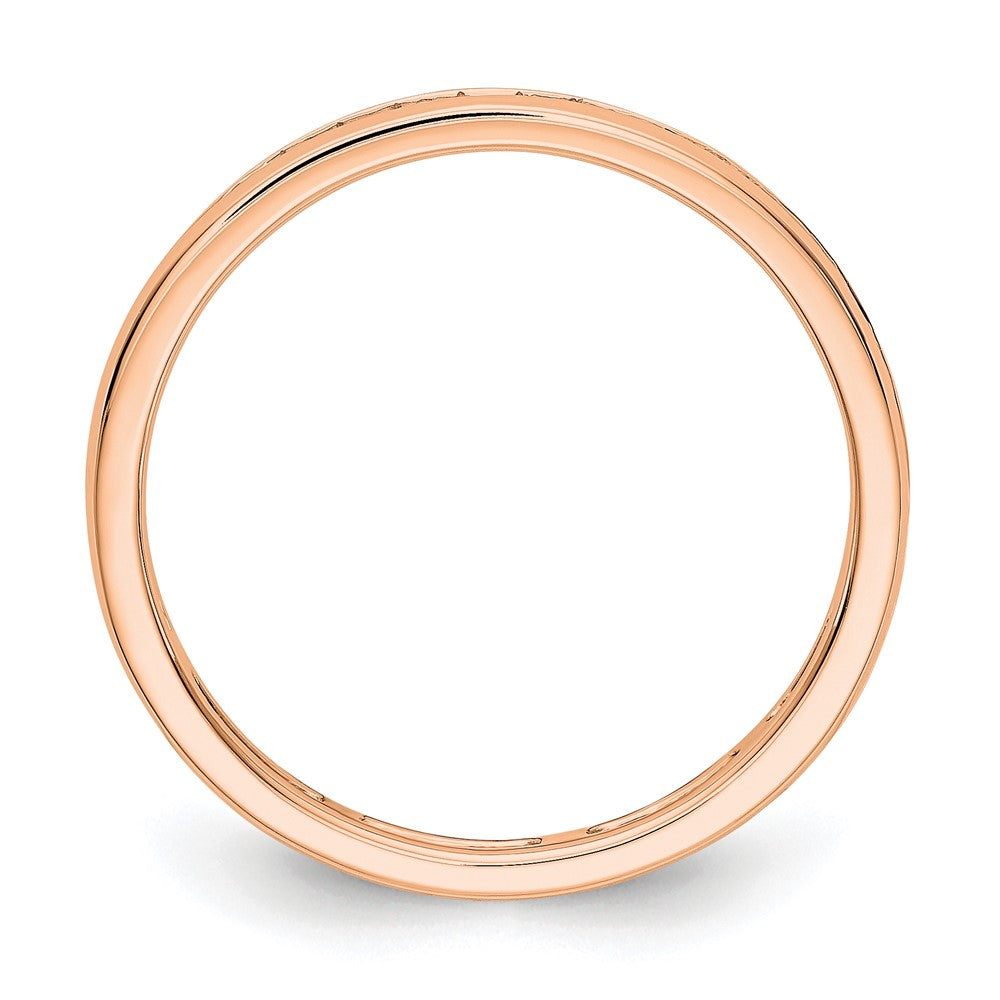 14k Rose Gold 1/2 carat Lab Grown Diamond VS/SI+ G+ Channel Set Size 7 Eternity Band