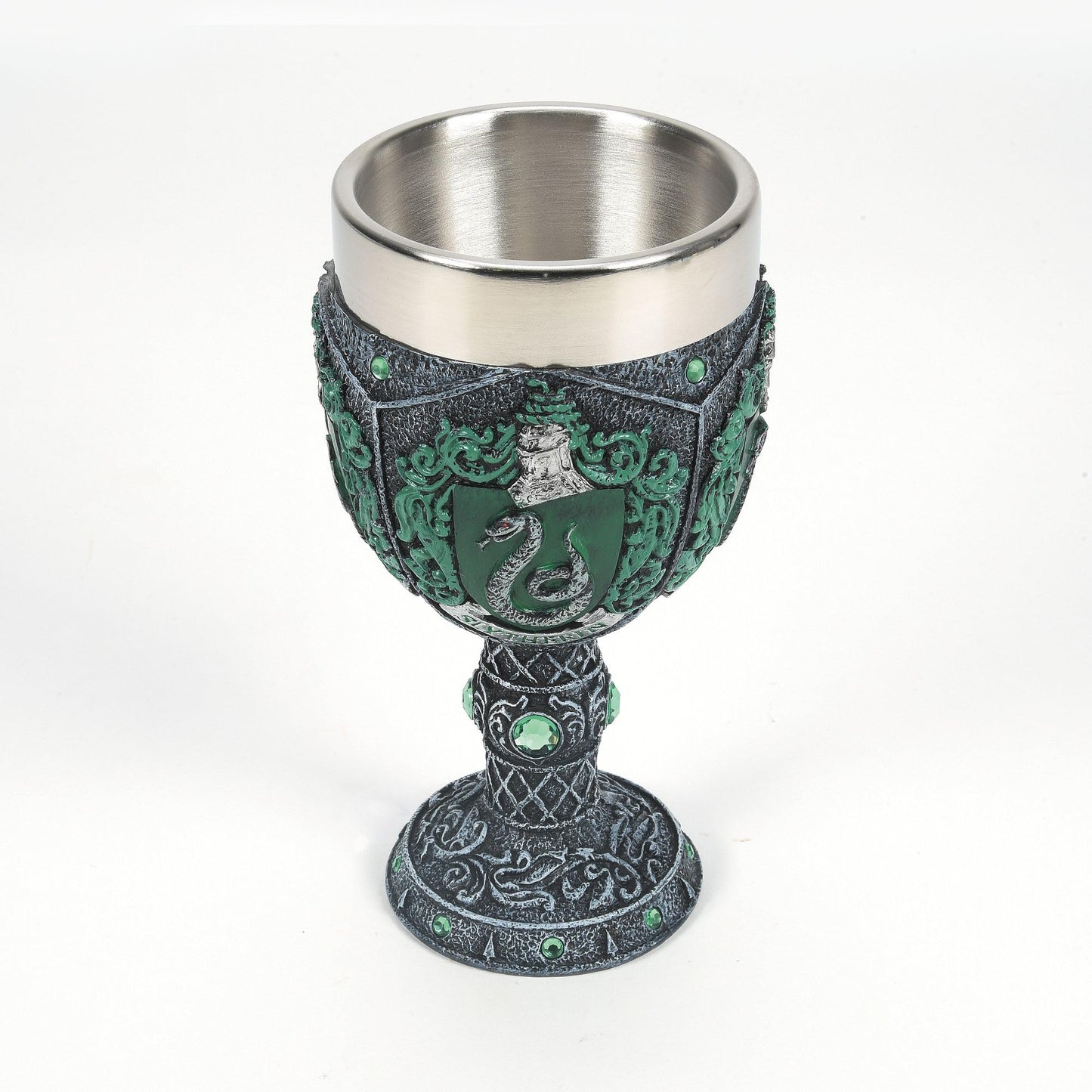 Wizarding World of Harry Potter Slytherin Decorative Resin Stainless Steel Goblet 7in H