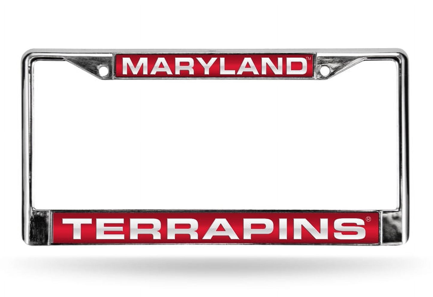 Maryland Terrapins Chrome Metal Laser Cut License Plate Frame