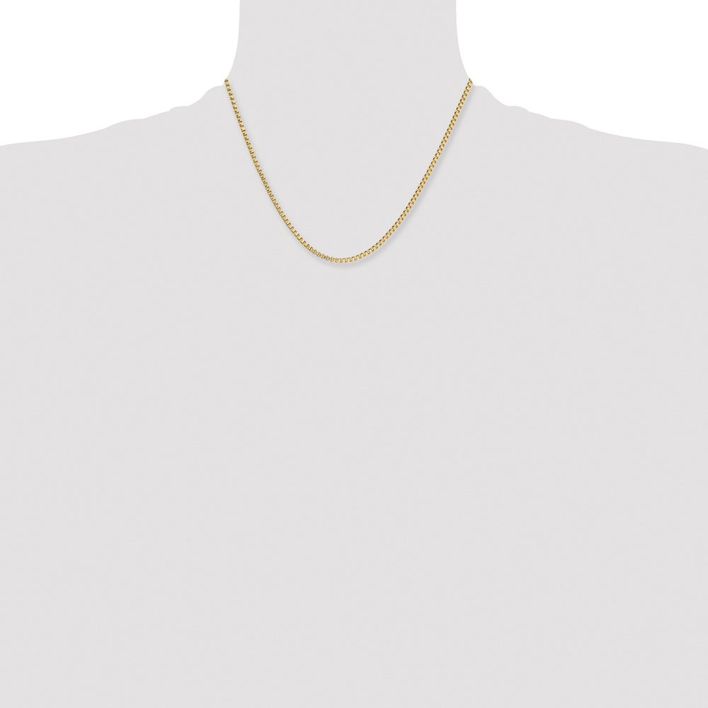 Stainless Steel Polished Yellow IP-plated 2.4mm 18in Box Chain