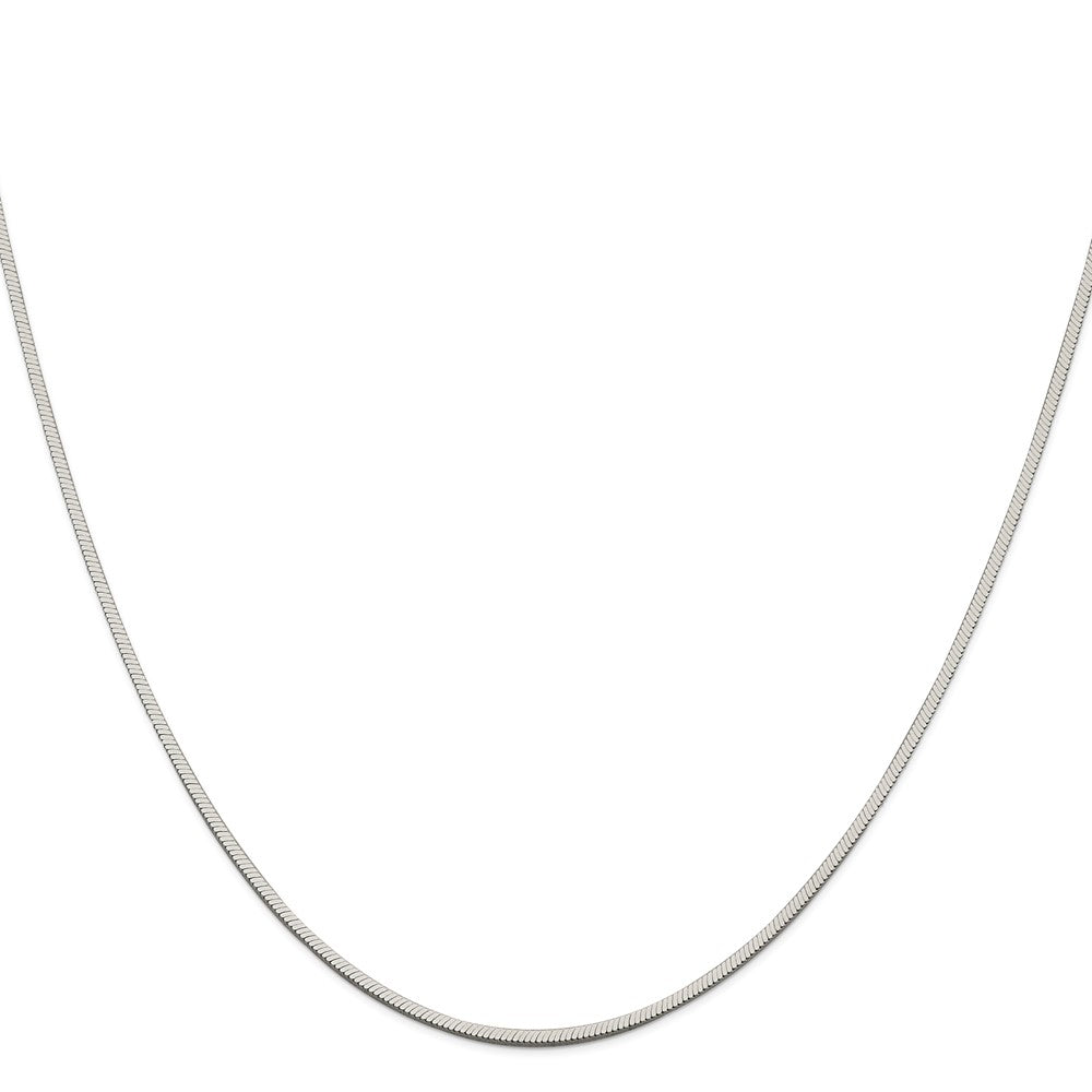 Sterling Silver 1.25mm Square Snake Chain 20 Inches