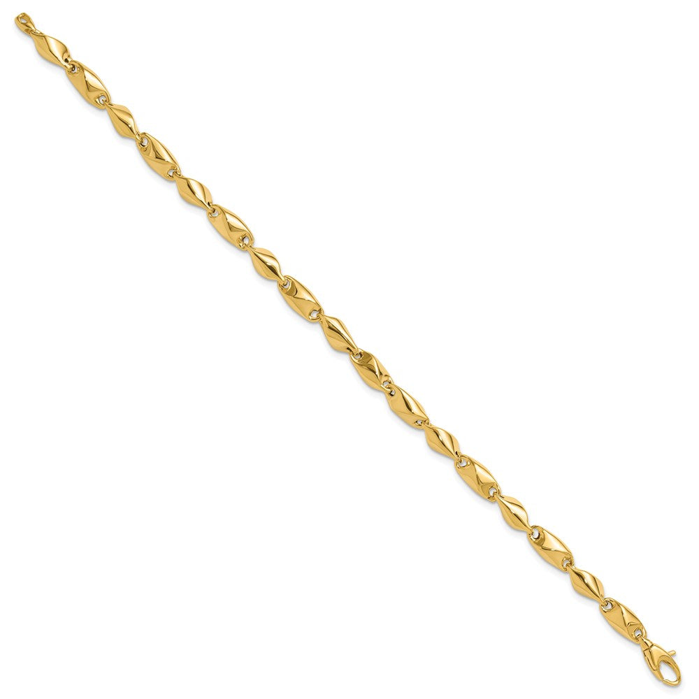 14k Polished Fancy Link Bracelet 7.5  inches