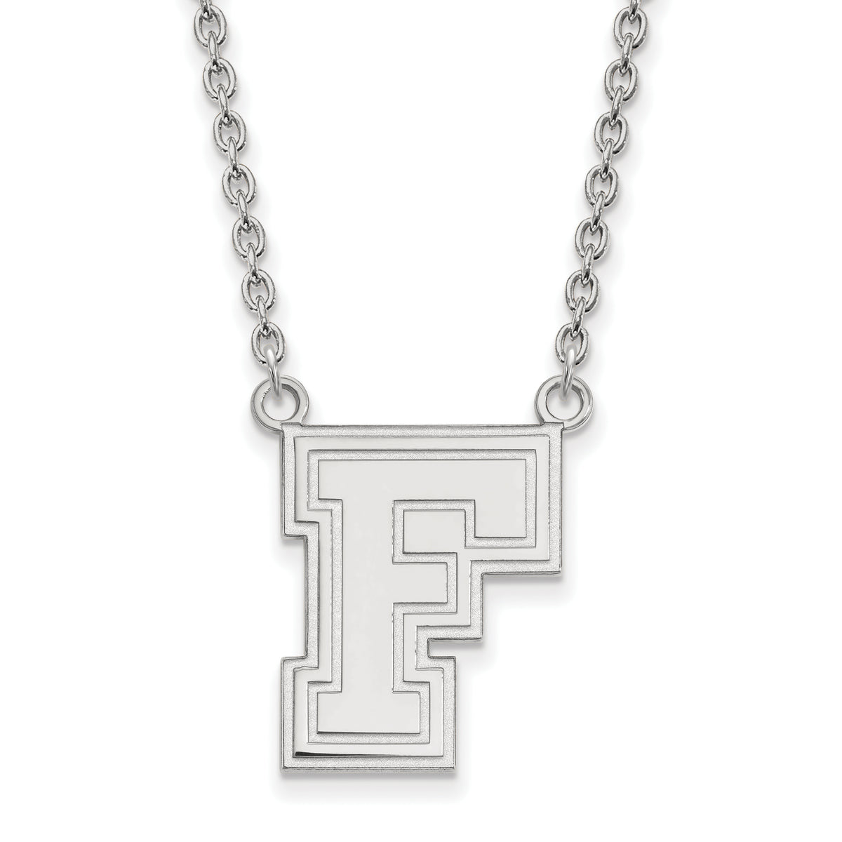 LogoArt Sterling Silver Fordham University Large Pendant Necklace