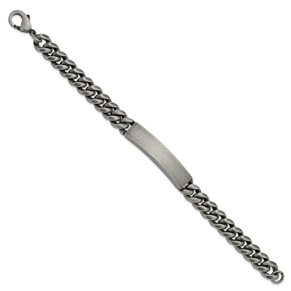 Chisel Stainless Steel Antiqued and Brushed 10mm 8.5 inch ID Bracelet 8.5 inches
