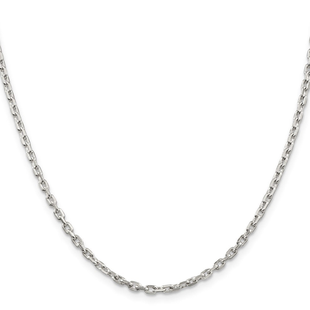Sterling Silver 2.75mm Beveled Oval Cable Chain 22 Inches