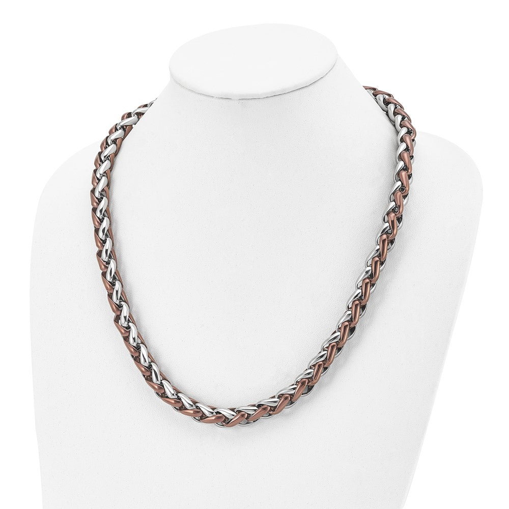 Stainless Steel Polished Brown IP-plated 24in Necklace