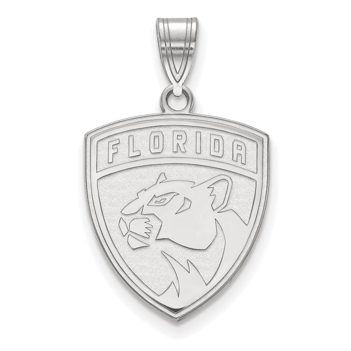 LogoArt NHL Florida Panthers Sterling Silver Large Pendant