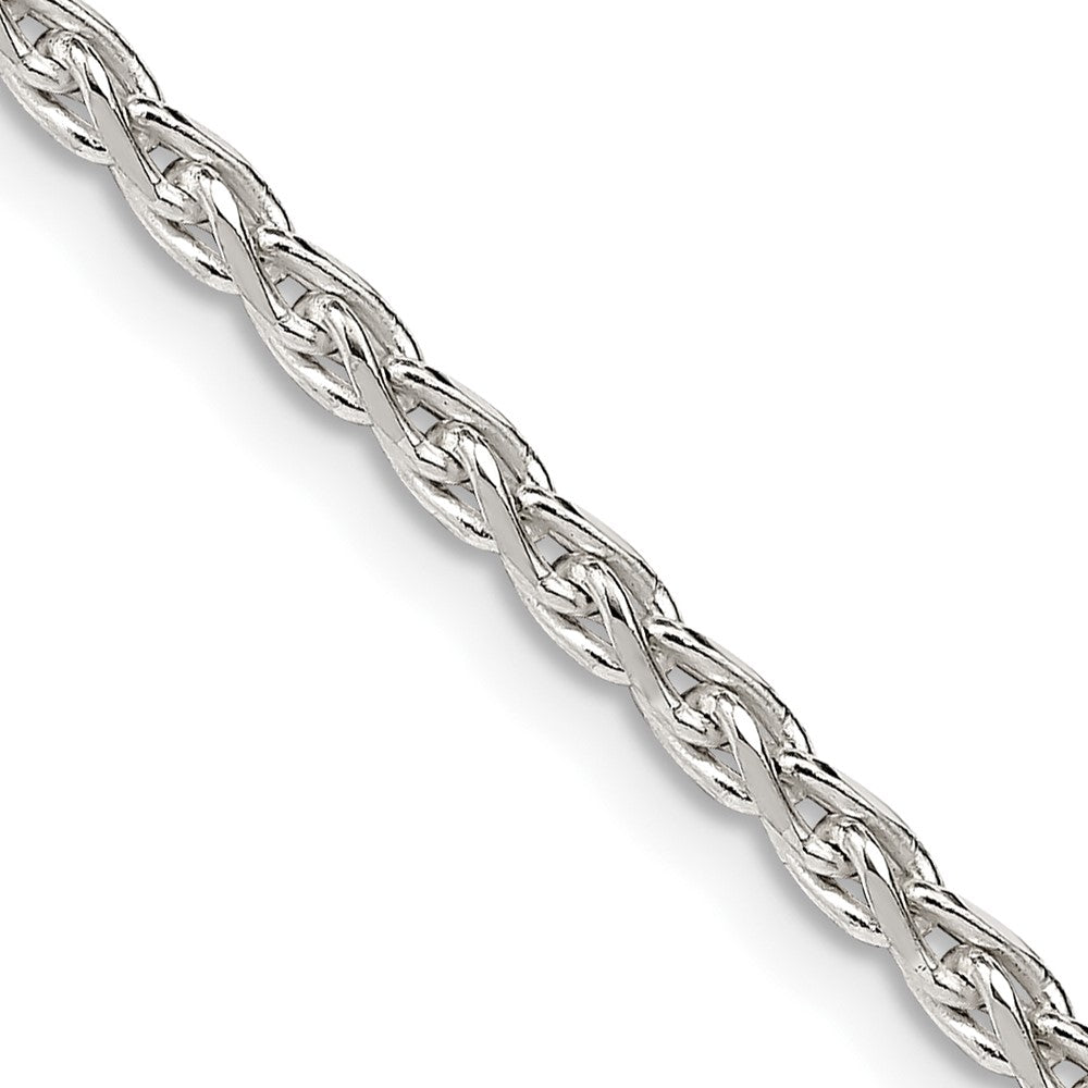 Sterling Silver 2.75mm Diamond-cut Spiga Chain 18 Inches