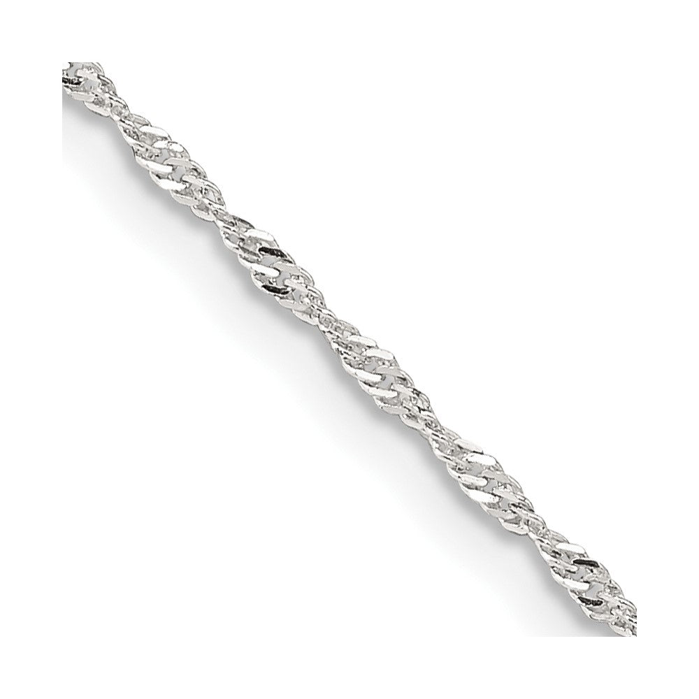 Sterling Silver 1.4mm Singapore Chain 14 Inches