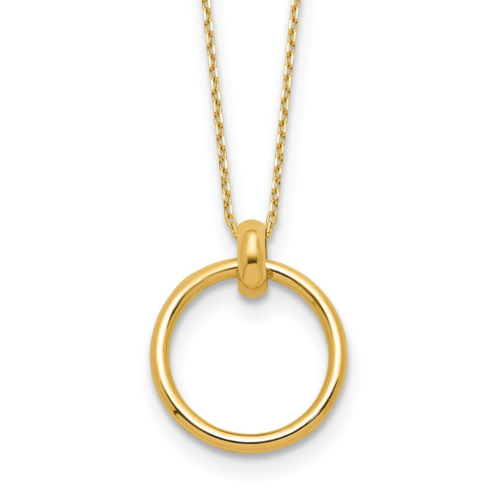 10K Polished Circle Necklace