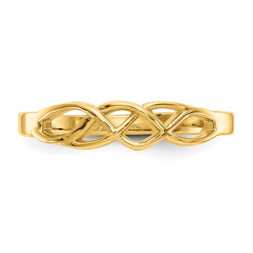 14k Free Form Knot Ring Size 7