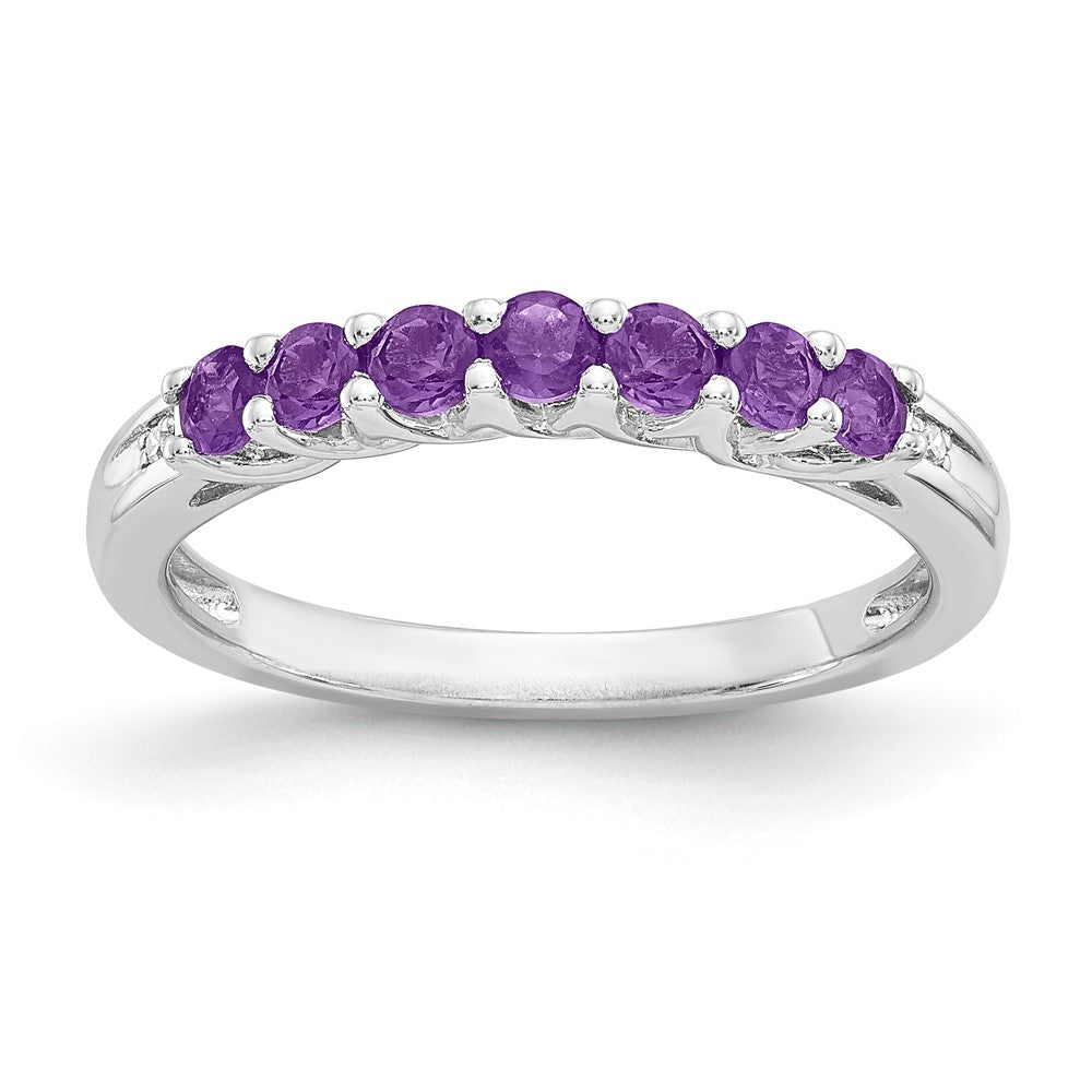 SS Amethyst and Diamond 7 - 2.5MM, 2 - 200' RD - Stone:B Mel:S45