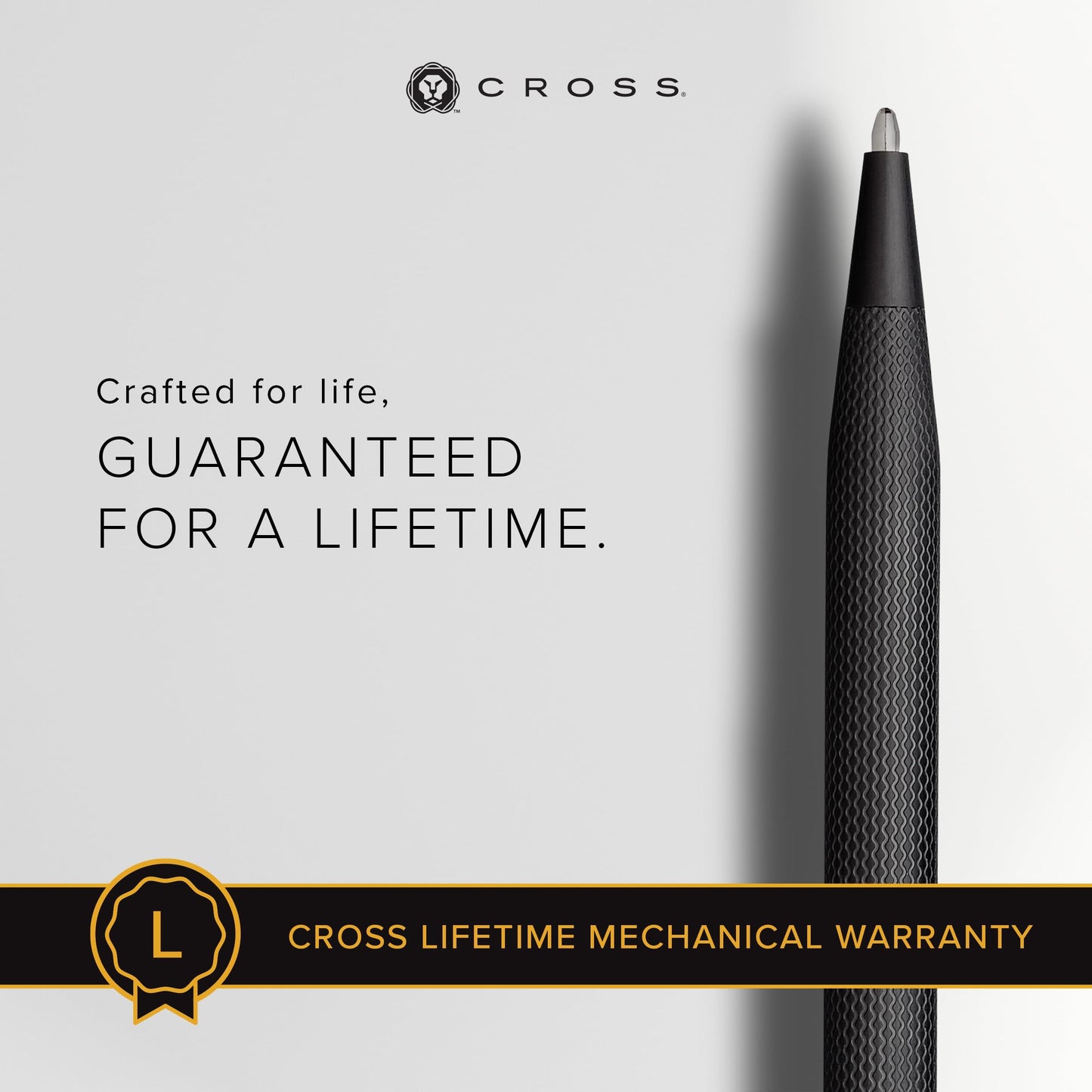 Cross Classic Century Refillable Ballpoint Pen, Medium Ballpen, Includes Premium Gift Box - Brushed Black