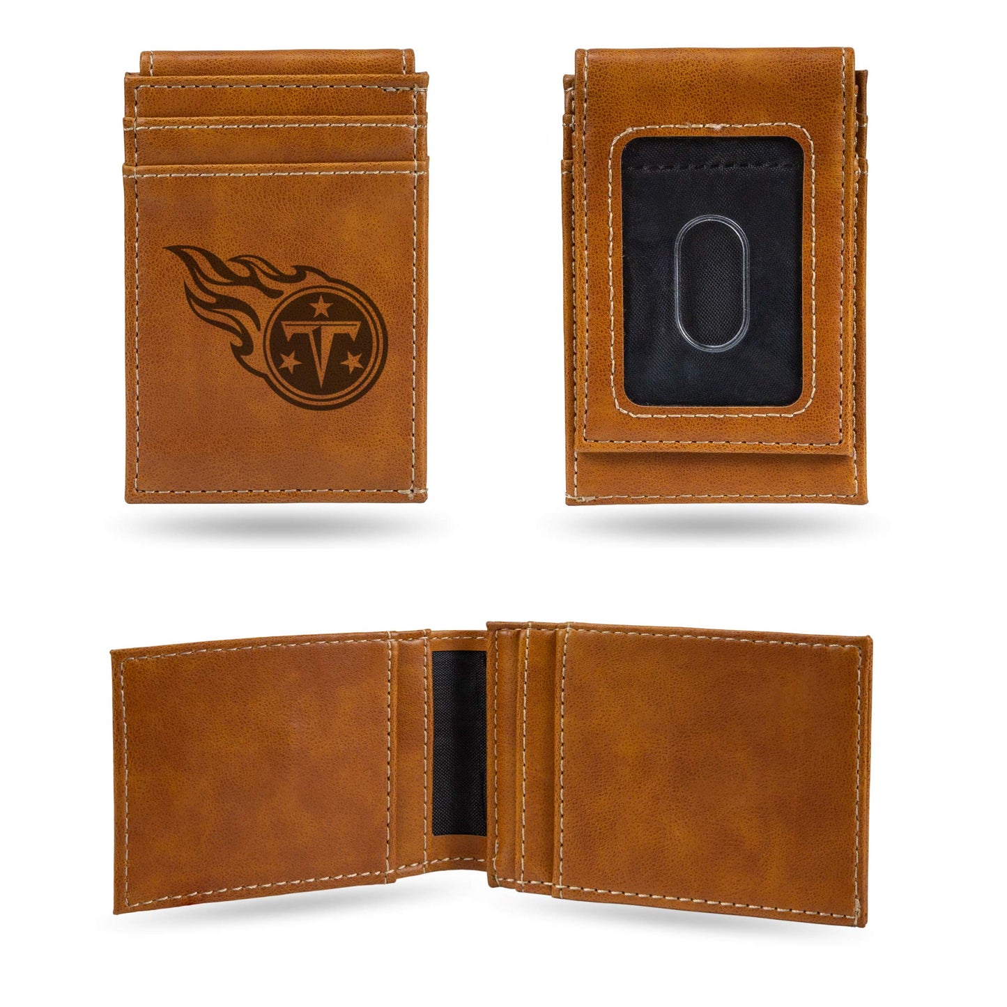 Titans Laser Engraved Brown Front Pocket Wallet