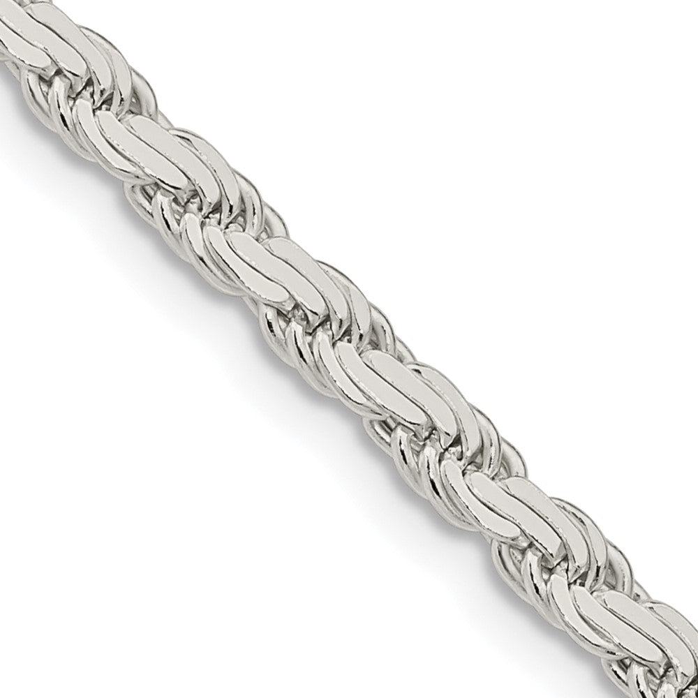 Sterling Silver 3.65mm Flat Rope Chain 20 Inches
